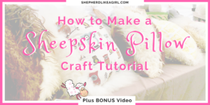 Make Your Own Sheepskin Pillow Tutorial | Shepherd Like A Girl