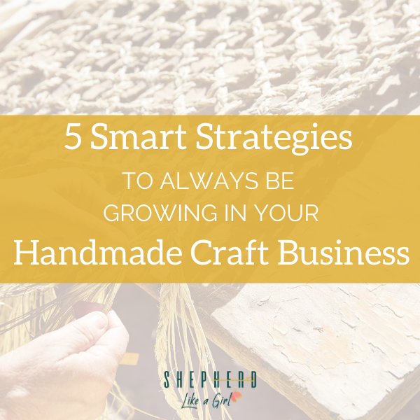 5 Smart Strategies to Always be Growing in your Handmade Craft Business - Amika Ryan Shepherd Like A Girl